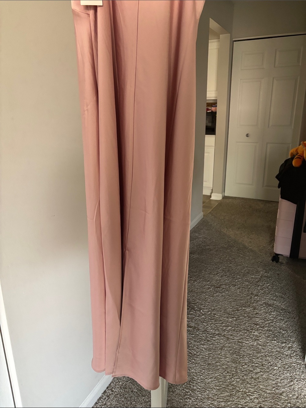 Satin V-Neck Slip Dress in Blush Pink - NWT - Picture 7 of 7